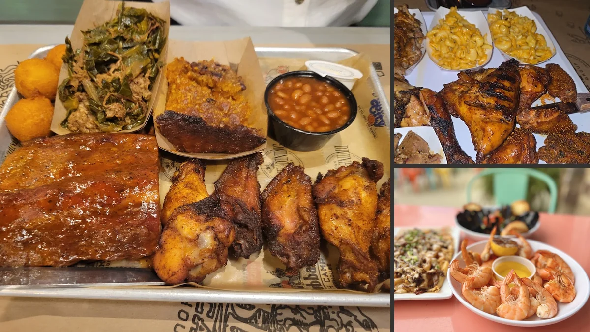 Family-style portions arranged for sharing.