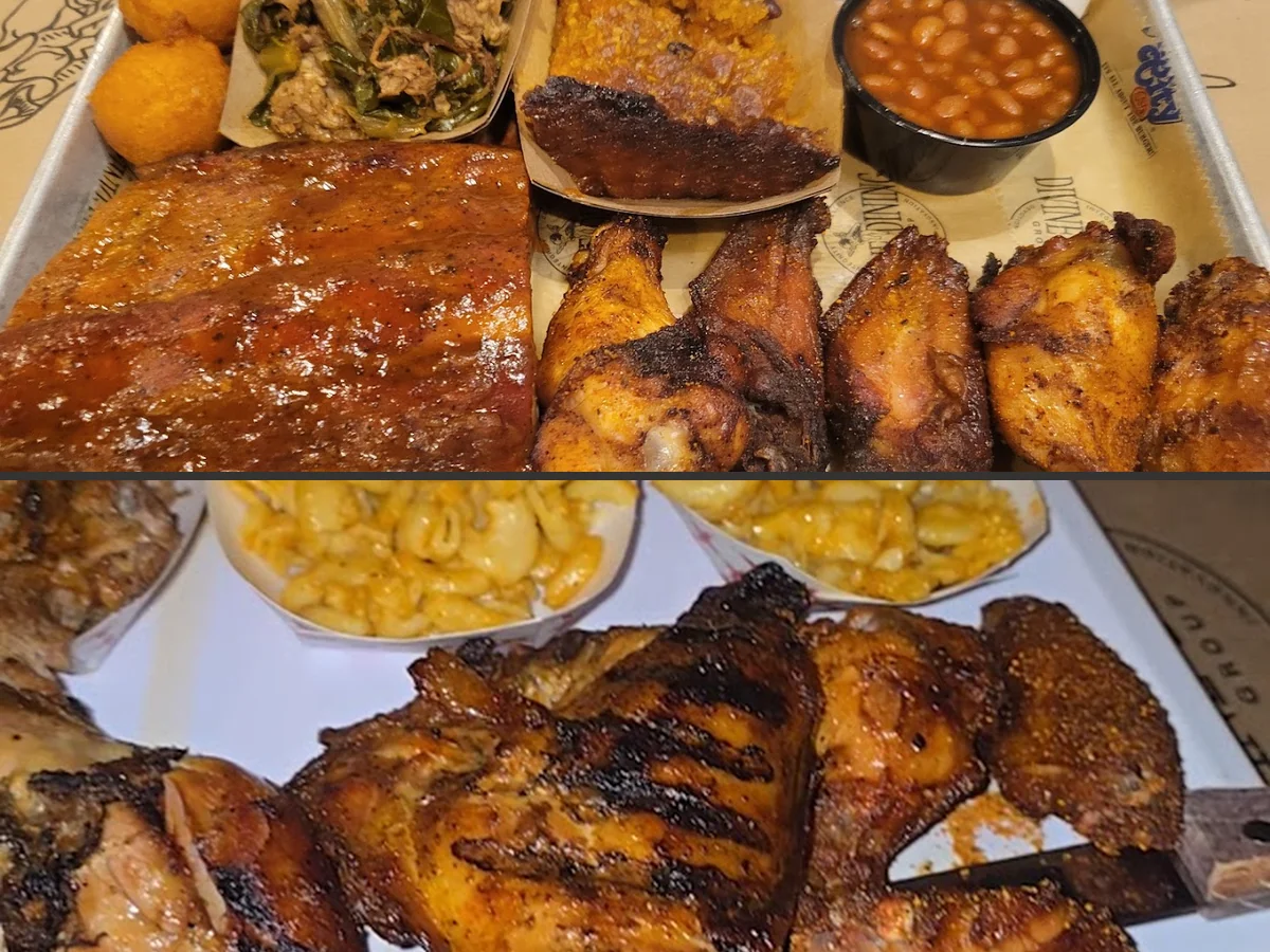 Smoked meats served with classic Southern sides.